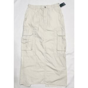 Wild Fable Women's Size XXS Utility Cargo Midi Skirt beige W26'' x L31''